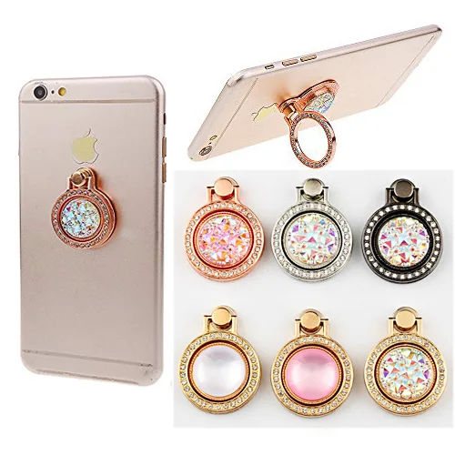 Luxury Crystal Rhinestone Diamond Ring Holder 360 Degree Rotation for all Smart Phone