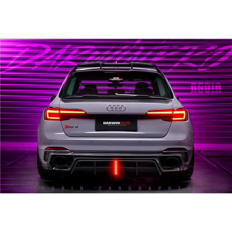  DarwinPRO BKSS стильный задний диффузор из углеродного волокна с зазорами для Audi RS4