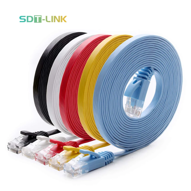 Сетевой Ethernet-кабель RJ45 LAN Плоский CAT6 канал UTP 4 пары 24AWG Соединительный кабель маршрутизатор интересный Лот высшего