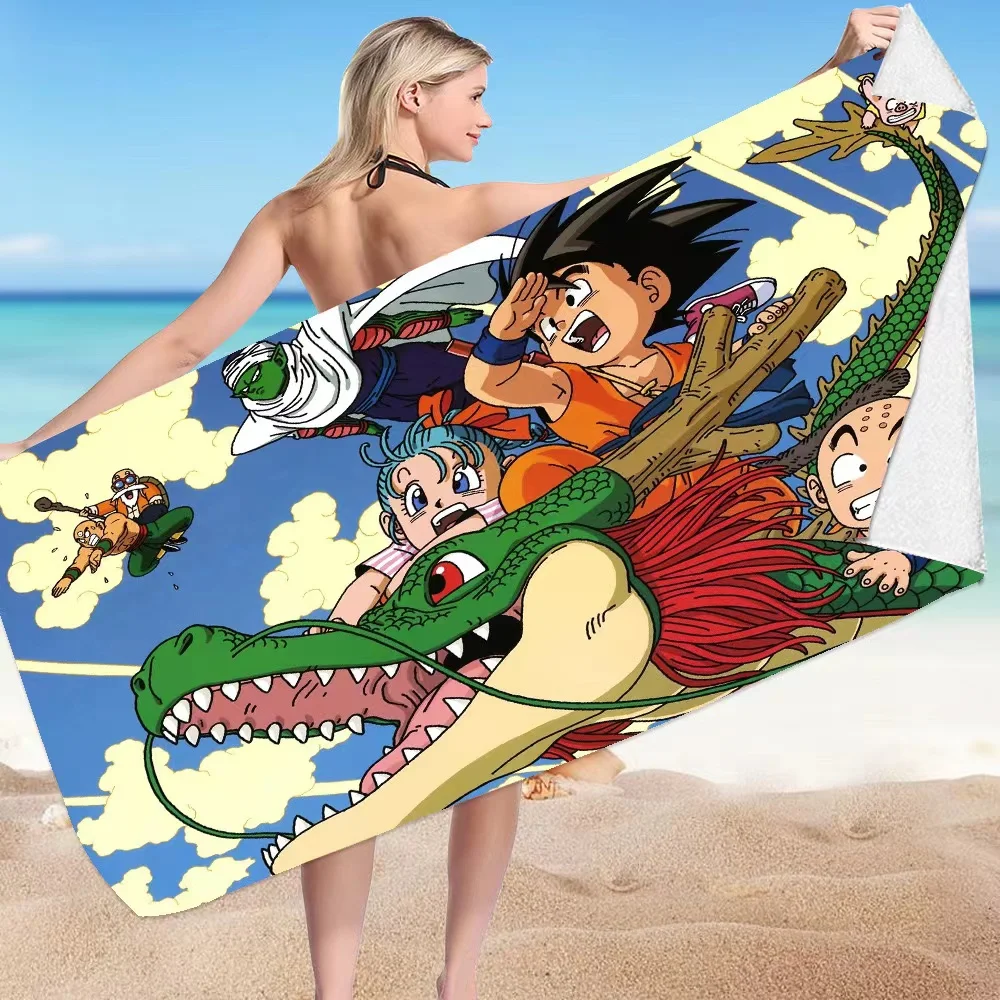 Dragon Balls Uchiha Itachi Beach Towel Cartoon Style Microfiber Anime Towel Multifunctional Square Bath Towel