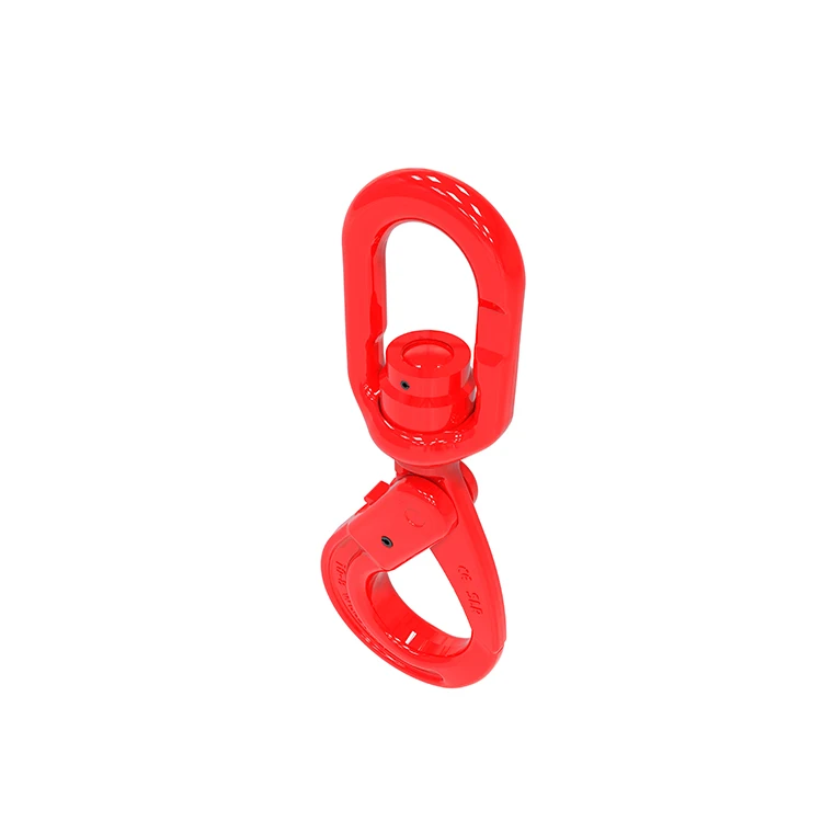 Chains Sling G80 Self-locking Safety Swivel lifting sling Hook With Bearing