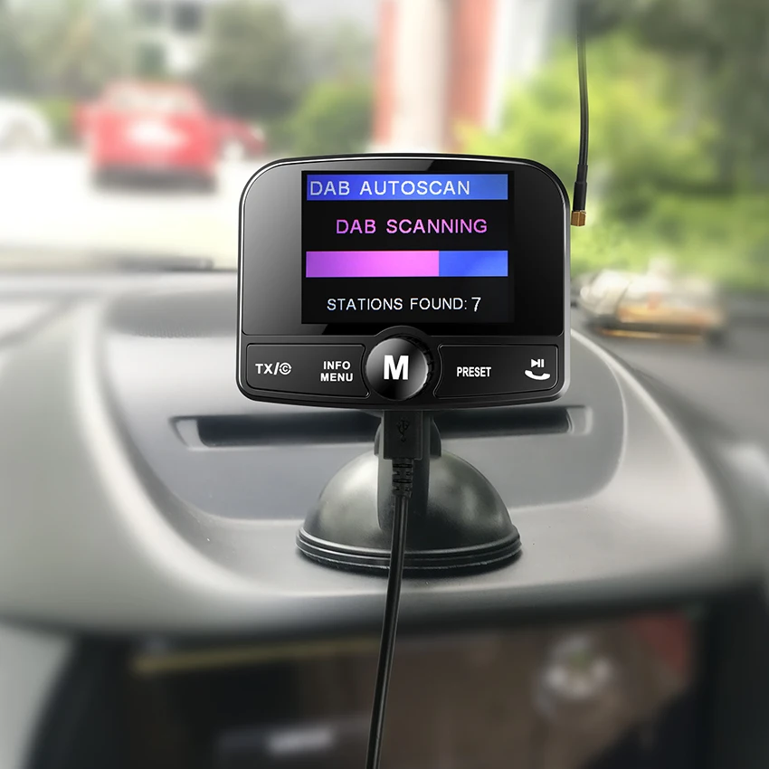 Car DAB Digital Radio Receiver Colorful TFT LCD Screen Bluetooth Handsfree Car MP3 FM Transmitter DAB car Adapter