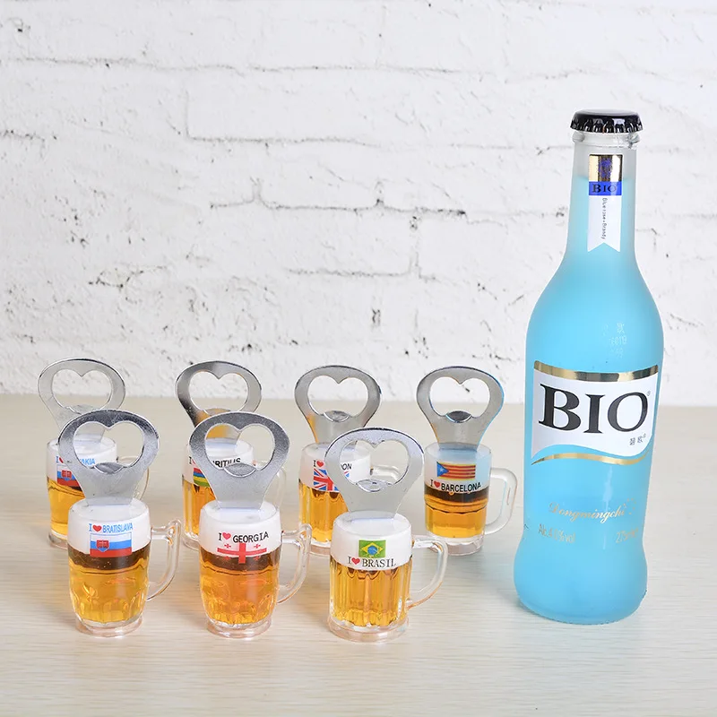 Creative Bottle Opener Beer Mug Wine Opener Kitchen Accessories Fridge Magnets