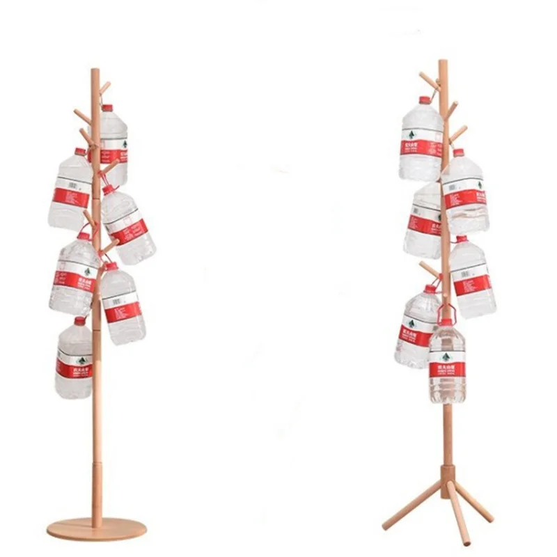 Custom solid wood simple rack practical triangular solid wood clothing rack