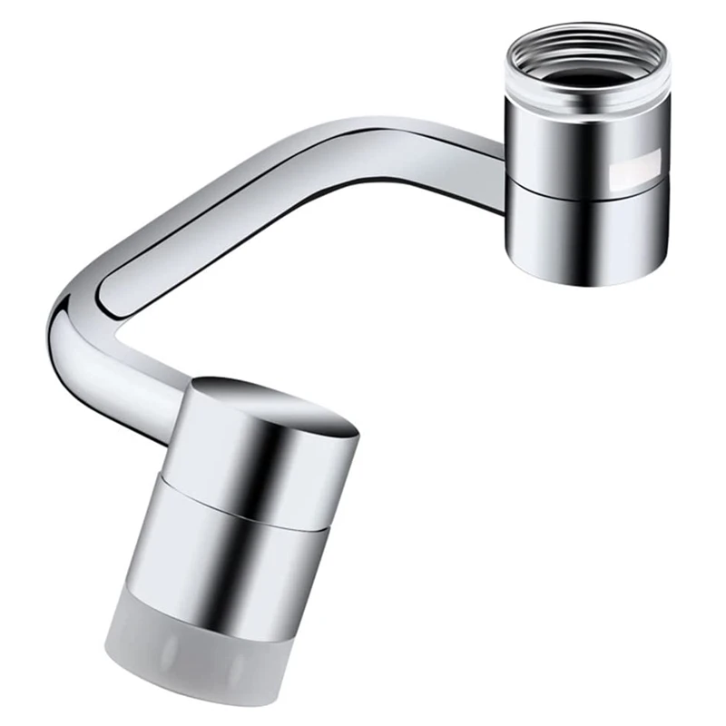 Metal U Shaped Robotic Arm Universal Dual Model Splash-proof Filter Faucet Home Bathroom 1080 Degree Rotating Extender