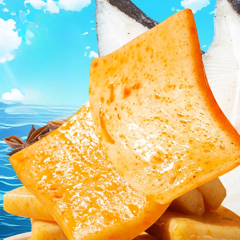 Wholesale 200g Spicy Flavored Instant Cod Tofu Healthy Barbecue Dried Bean Curd Fish Tofu Snack for Snacks or Meals
