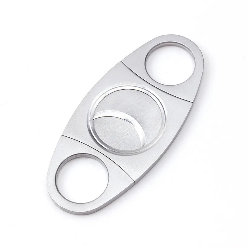 Best Seller Products Automatic Pop Up Personalized Stainless Steel Double Blade Cigar Cutter Scissors