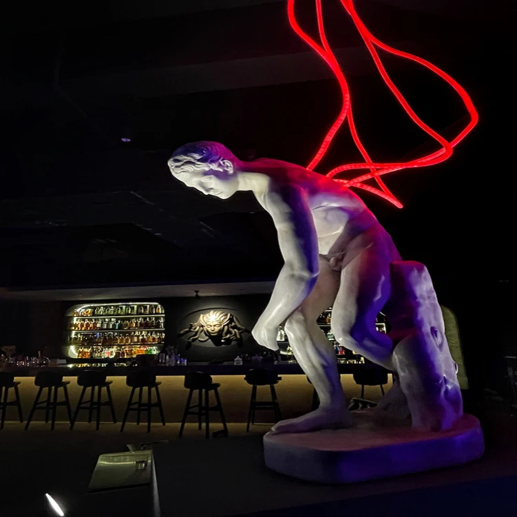 Jesus Statue Lights Luminous Gallows Victims Figure Floor Lamp Sculpture Greek Mythology Explorer Luminous Eyeglass