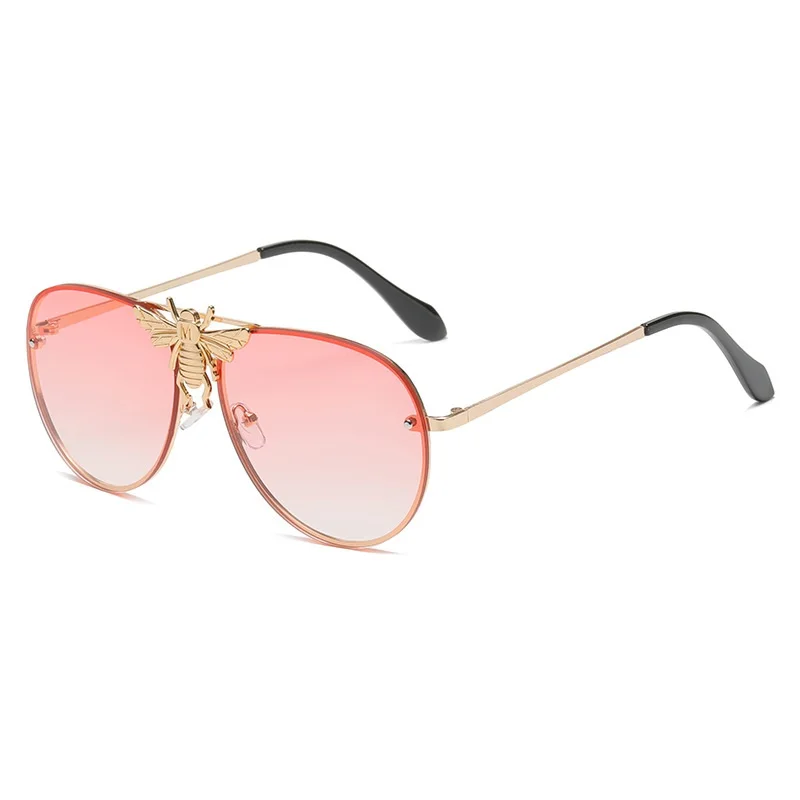 Hot Selling Spectacle Bee Sun Glasses Metal Frame Eyeglasses Shades Oval Color Changing Gafas De Sol Eyewear Unisex Sun