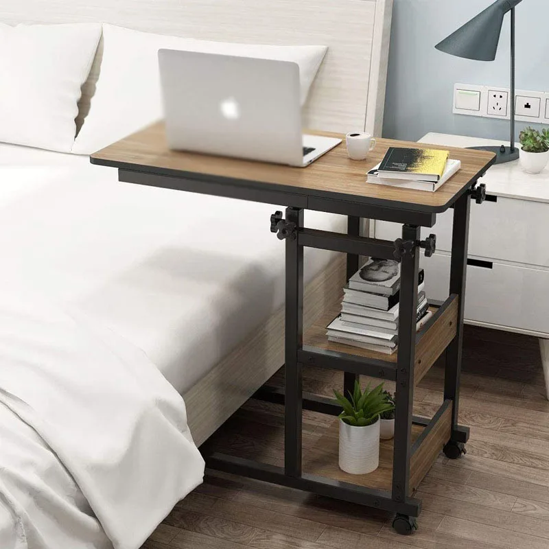 QUAWE Bedside Table Bedroom Simple Bed Computer Lazy Table Home Simple Bedroom Movable Lifting Small Table Student