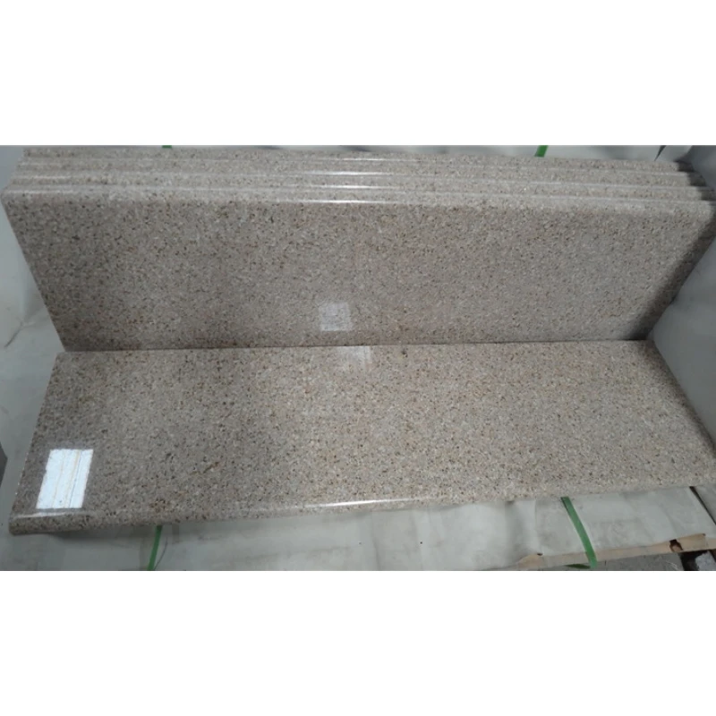 Chinese Beige G682 Granite Anti Slip Stair Steps and Risers for Outdoor Exterior Stair Design