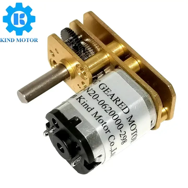 High Torque Low rpm GM24-N20VA N20 U-type Parallel Shaft Metal  6v 12v DC Gear Motor with 24mm Metal Gearbox