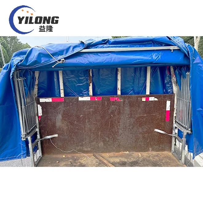 waterproof durable canvas steel frames fast unfolding dump truck folding open trailer canopy