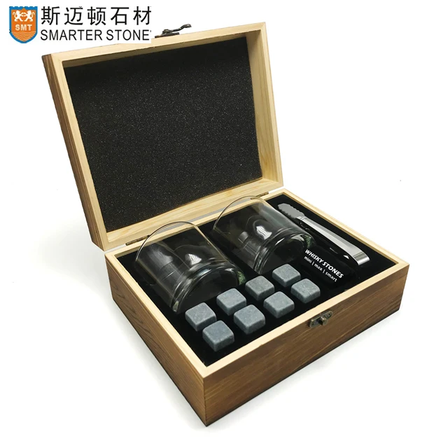 Best Bulk  Ice Cube Chilling Bar Accessories Customized Whiskey Stones Gift Sets