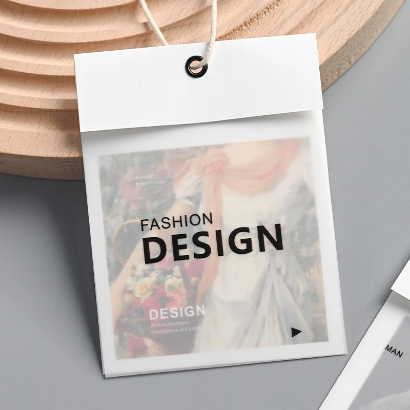 flying labels Foil Garment Tags custom logo tag white swing ticket gold foil stamping logo hang tag for jeans and clothing