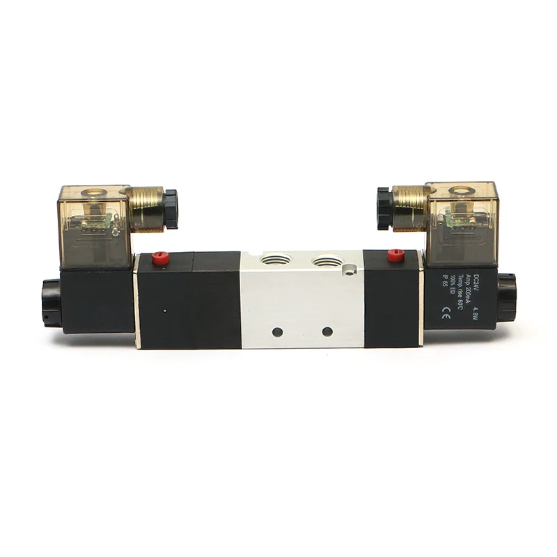 best YXPC Brand 4v series 5 port center closed three position pneumatic 5 ways 4v230-08 double 24 volt 5/3 way solenoid valve