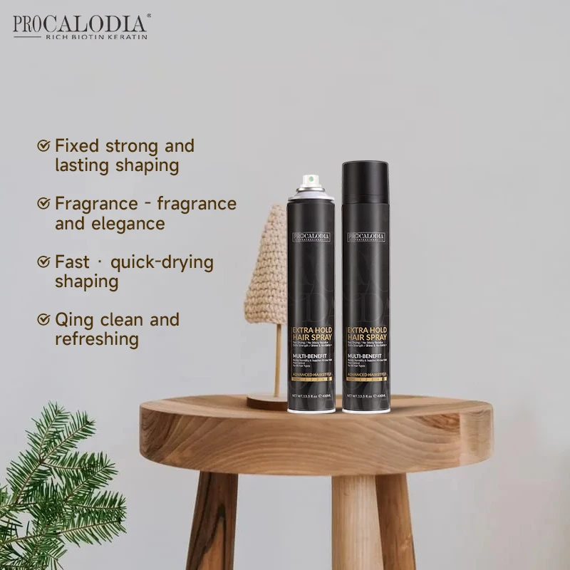 PROCALODIA Private Label Strong Styling Hair Men Fixing Spray Moisturize Barber Hair Fiber Holding Styling Hair Spray