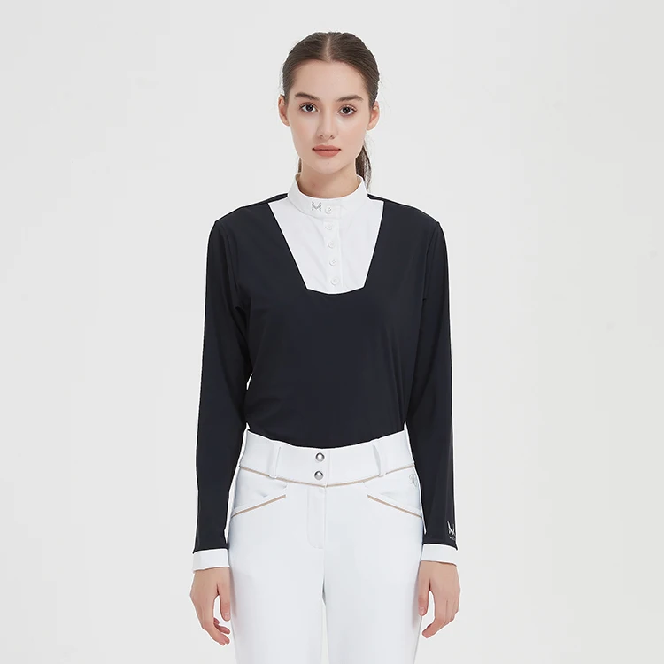 Custom outdoor sports Riding shirt  equestrian wear  Long Sleeve show shirt