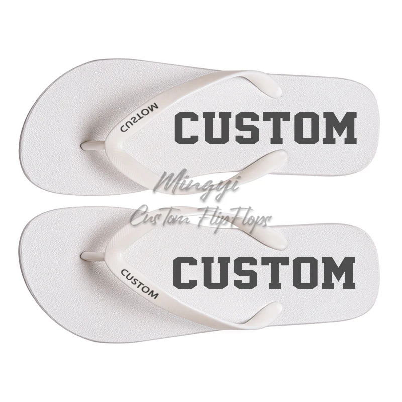 Wholesale Designer Soft Comfortable EVA PVC Custom Printed Logo Flip Flops Men Flip-flops Slippers