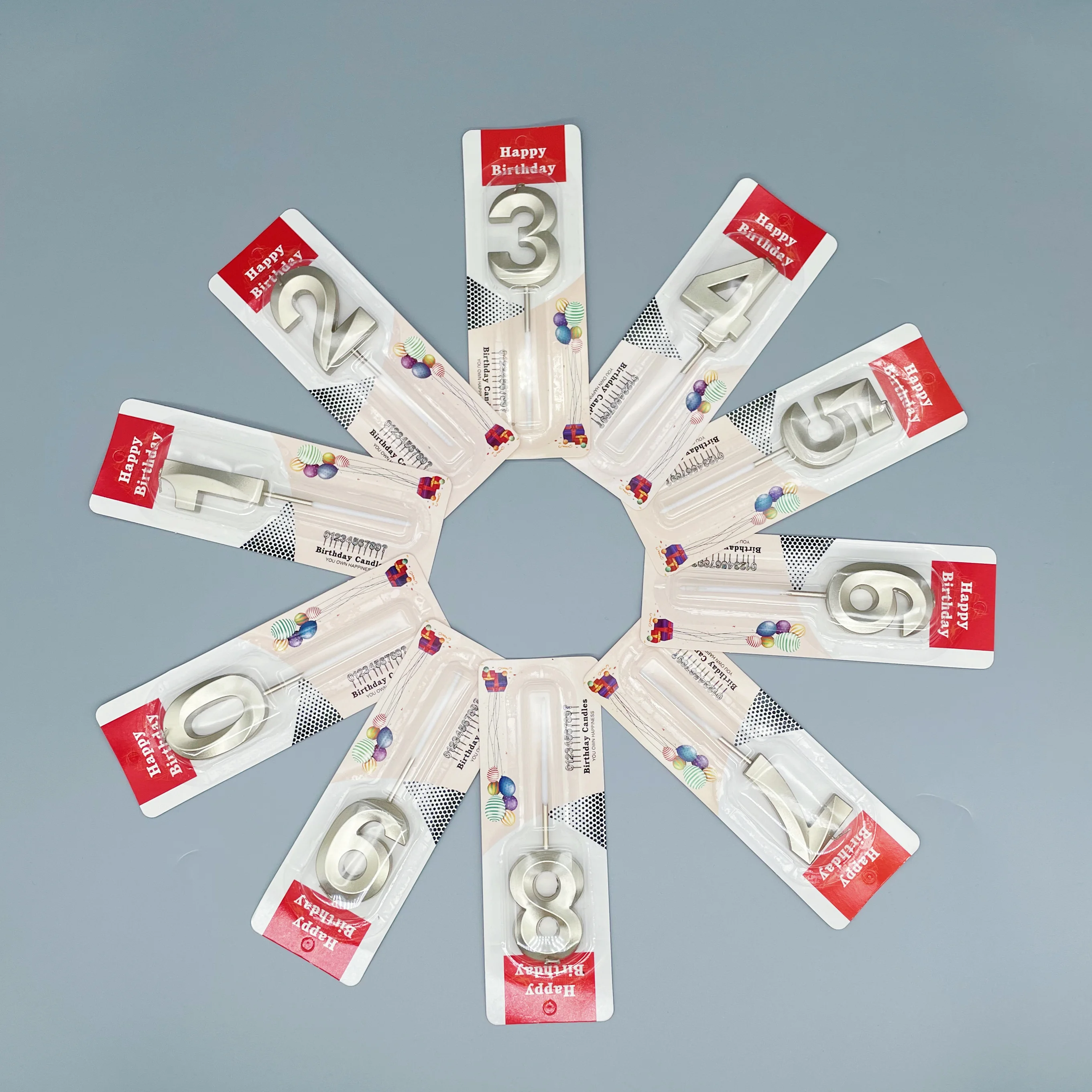 Candela di compleanno Wholesale Festival Celebration Children Adult Creative Party Decoration 3D Gold Number Cake Birthday