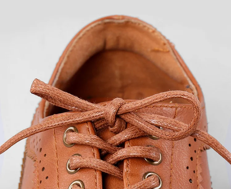 OEM sample free  waxed 100% cotton mens formal dress leather shoes shoelaces