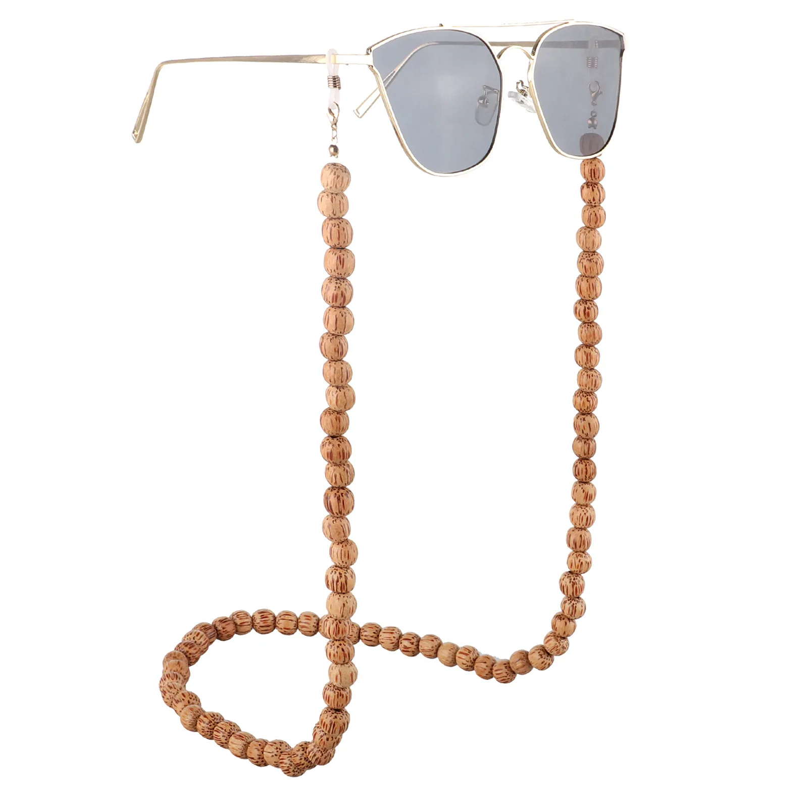 Colorful Silver Metal Chain for Eyewear Elegant Flower Coconut Shell Glasses Chain Accessory