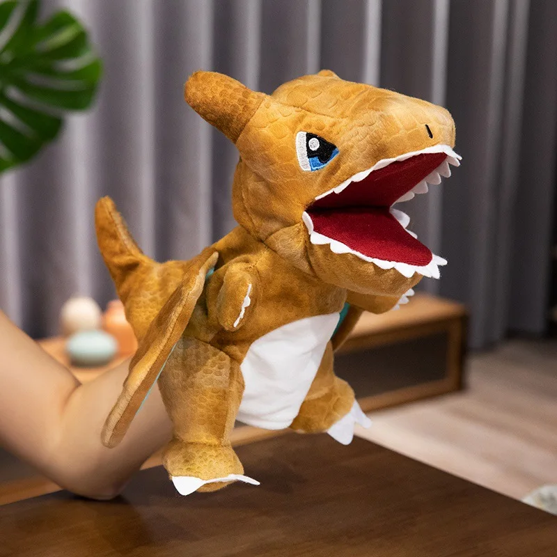 Dinosaur Hand Puppet Dragon Plush Hand Doll Early Education Learning Toys Children Marionetes Puppets Telling Story Game Props