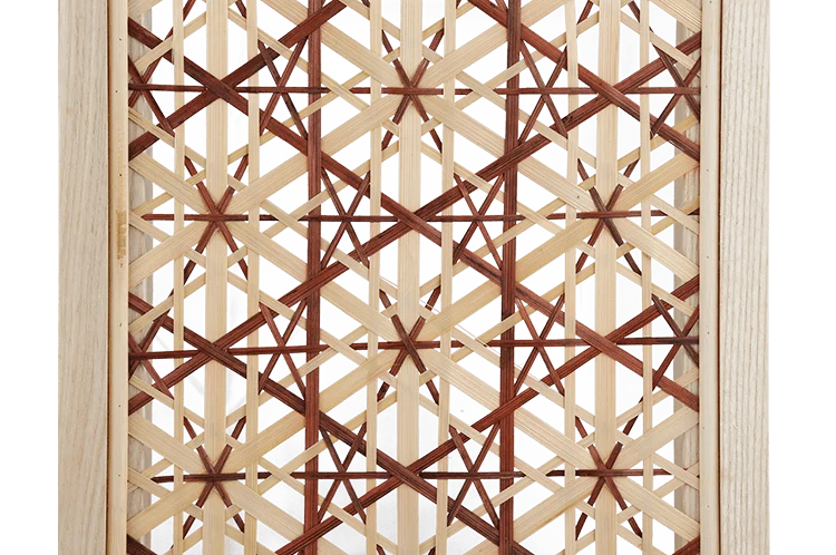 MUMU Manufacturing 2023 Newest Design Nordic Wicker Decorative White Rattan Cabinet Doors