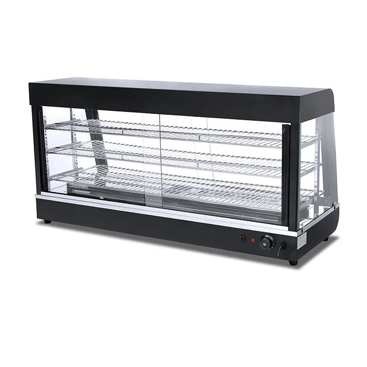 Hotel supermarket food warming showcase set food steam warmer hot food warming display cabinet wholesale price