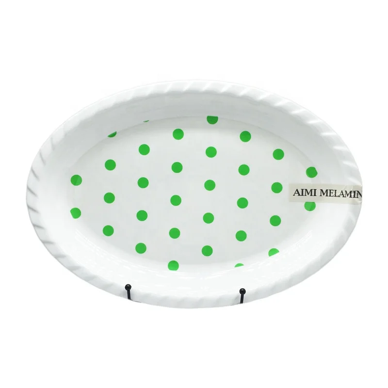Serving Platter Melamine Plastic High Quality Oval Restaurant Plate Durable Factory Melamine White Plate Dish