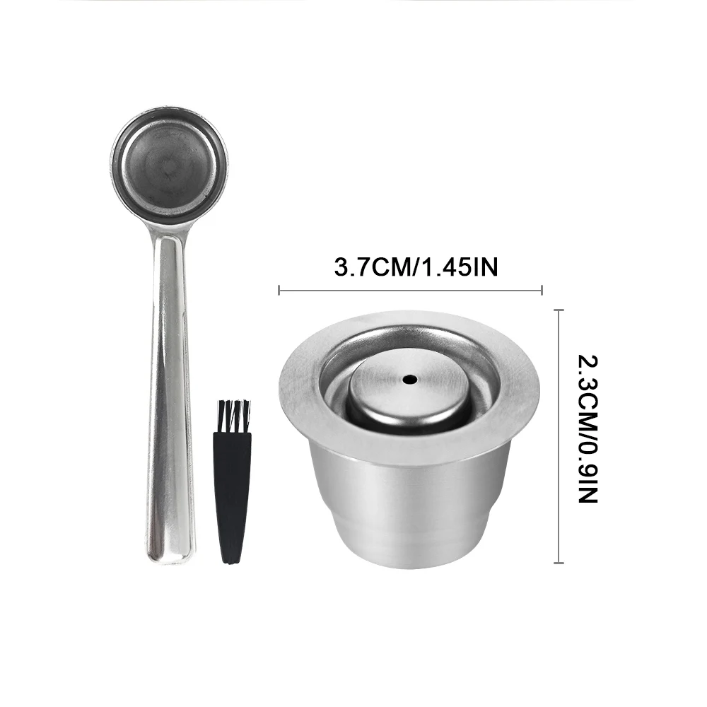 Stainless Steel Crema Espresso Reusable Capsule Coffee Pods for Refilling Capsules Pods for Nespresso Original Line Machines
