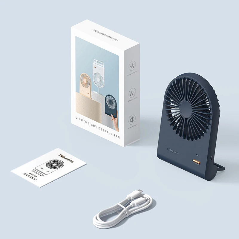 Wholesale Lightweight Portable USB Rechargeable Ventilateur Air Cooler Fans Electric Mini Desktop Fan For Office Home