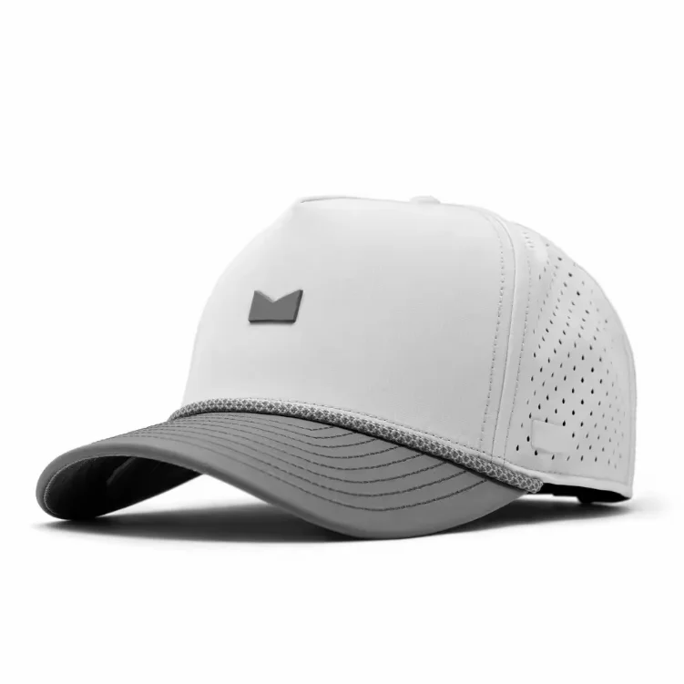 Luxury Custom 5 Panel PVC Logo Rope Snapback Cap Waterproof Gorras structured Baseball Cap Laser Cut Hole Perforated Golf Hat