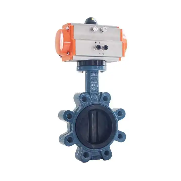 Pneumatic Actuated  Butterfly Valve China Factory Cylinder Operated  High Performance Stainless Steel Butterfly Valve PN16