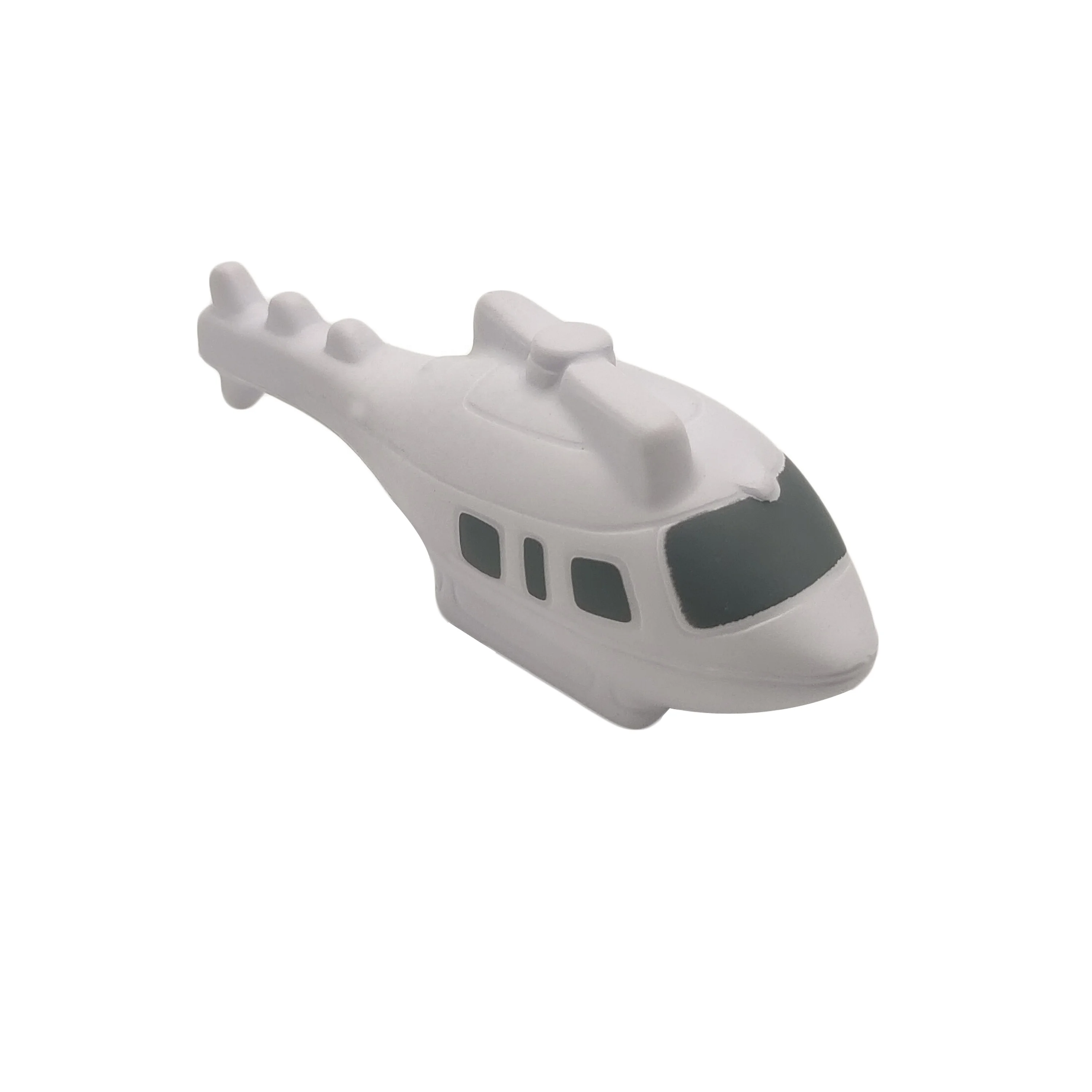 Promotional PU Foam Helicopter Shape Stress Ball Cute Transportation Stress Ball Custom Logo Printed