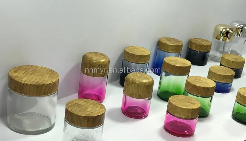 5ml 10ml 20ml 30ml 50ml 100ml brand new natural eco-friendly bamboo cover cosmetics face cream jar, frosted air pump free bottle