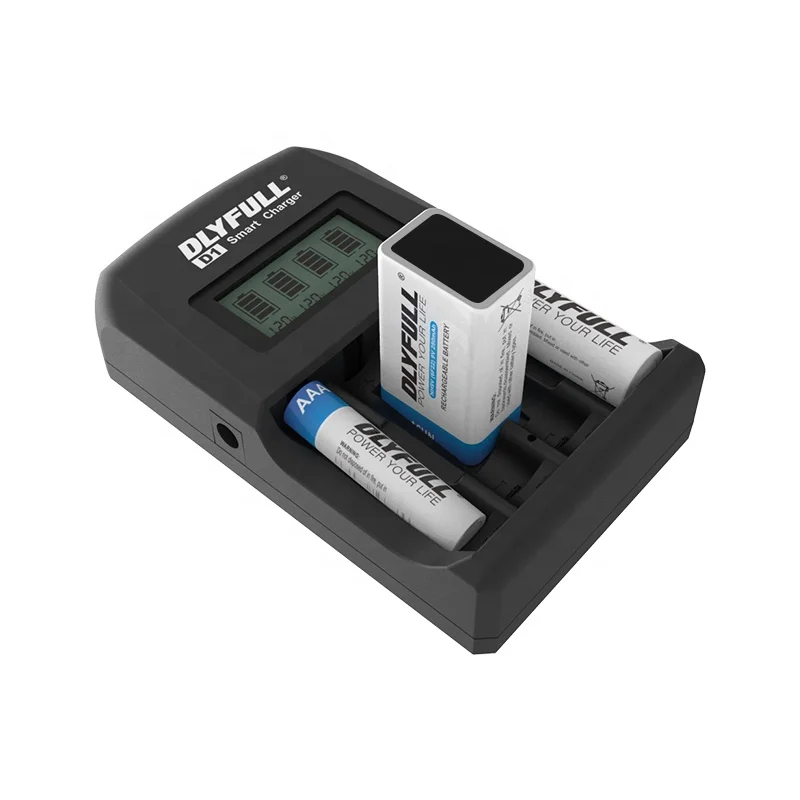 D1 special battery charger for 9v aa aaa size NI-MH battery EU plug with 4 slots