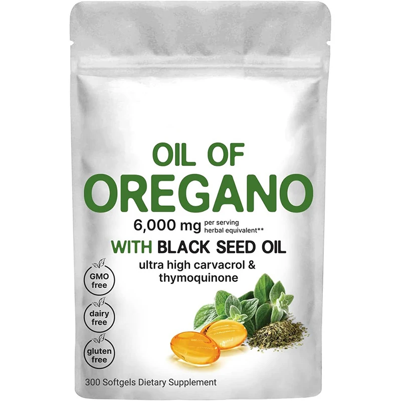 100 % Pure And Natural Feed Additive Private Label Cold-pressed Oregano Essential Oil Carvacrol Capsules 3000mg Bulk Organic