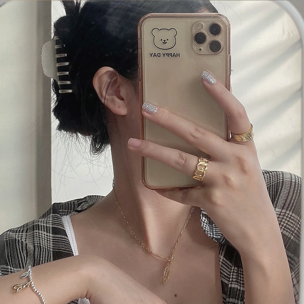 Alibaba Golden China Supplier 925 Sterling Silver 18k Gold Plated Jewelry Big Chunky Chain Adjustable Open Rings For 2022 Women