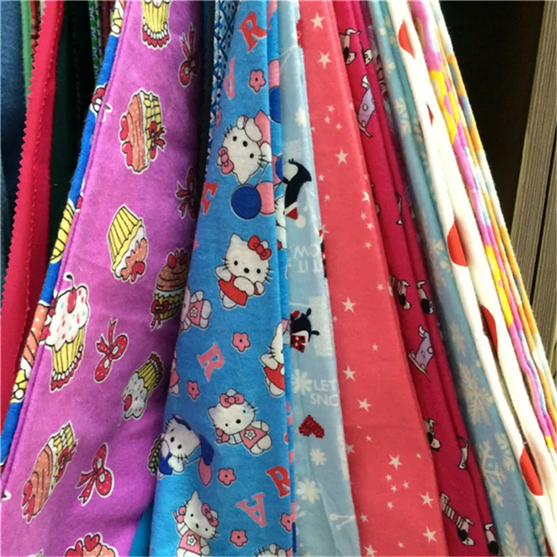 Cotton fabric roll 100% cotton flannel coated  fabric