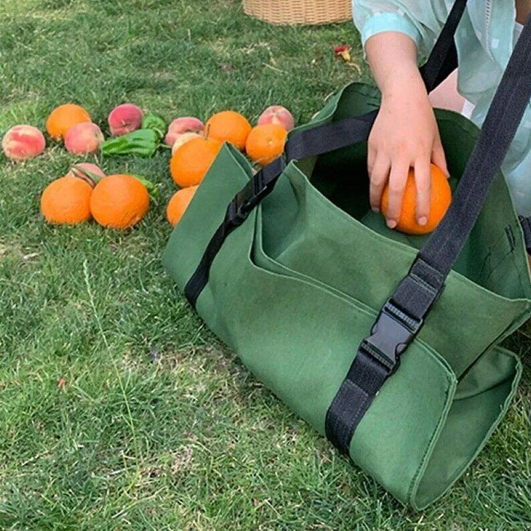 China Supplier Vegetable Harvest Apples Berry Garden Apron Fruit Picking Bag