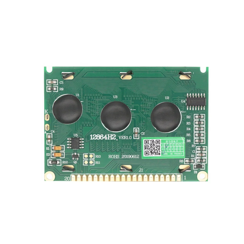 128x64 Graphic Dot Matrix Blue Parallel Port Serial Port LCD Display Module