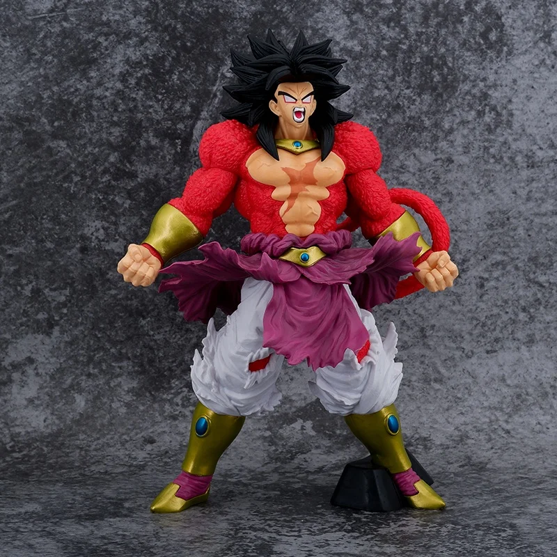 32cm Dragon Balls PVC collection model toy Super Saiyan Dark version Broly action figure for gifts