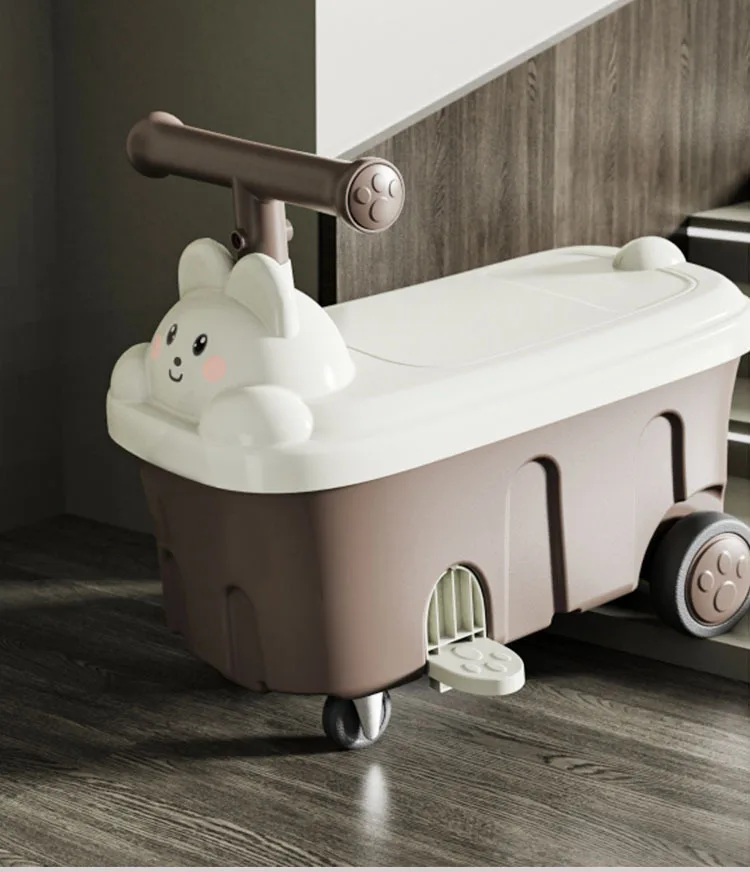 New baby scooter four wheels can sit human boy and girl baby sliding trolley storage box yo-yo scooter sliding scooter