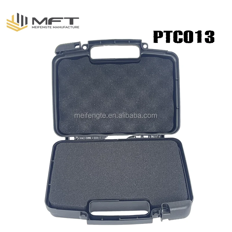 MFT Manufacturing PTC013 Wholesale Molded Hard Black Color Small Plastic Tool Carrying Box Case with Handle for tools kit