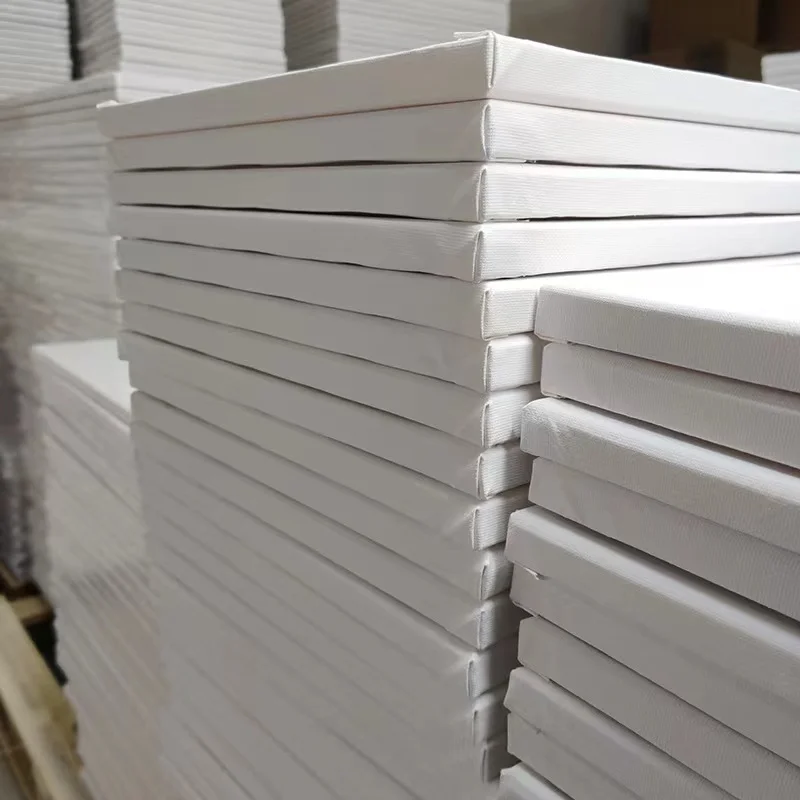 High Quality 1.6cm wide*2.4cm high solid wood picture frame 6*8inch180g stretch canvas For Wholesale