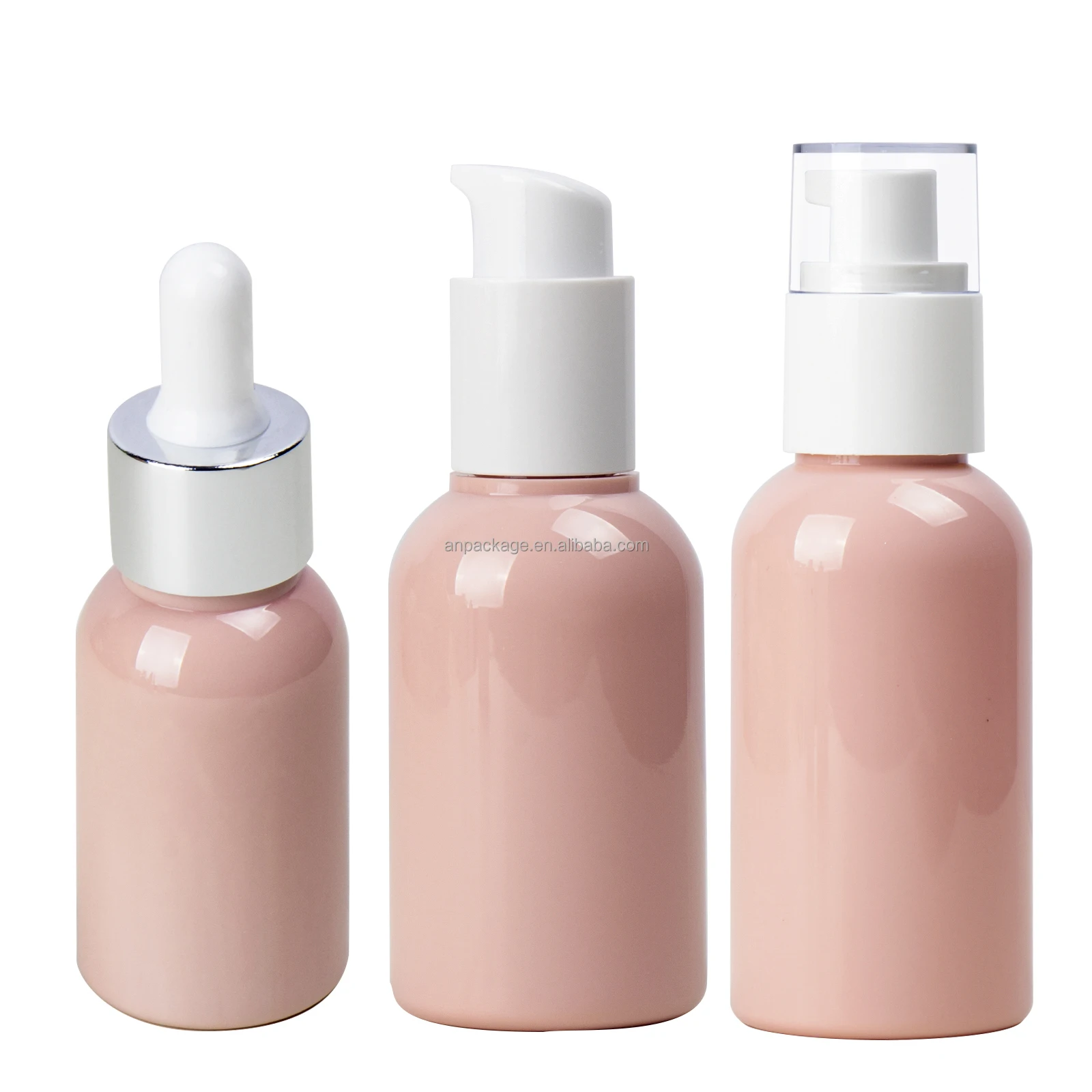 wholesale plastic luxury custom travel size lotion bottle label with logo round shoulder stickers lash luxury cosmetic packaging