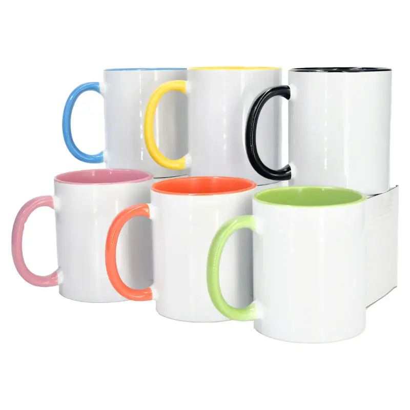 Wholesale USa Warehouse 11oz Sublimation blanks Ceramic Mugs with Logo Custom Drinking Cup with Handle