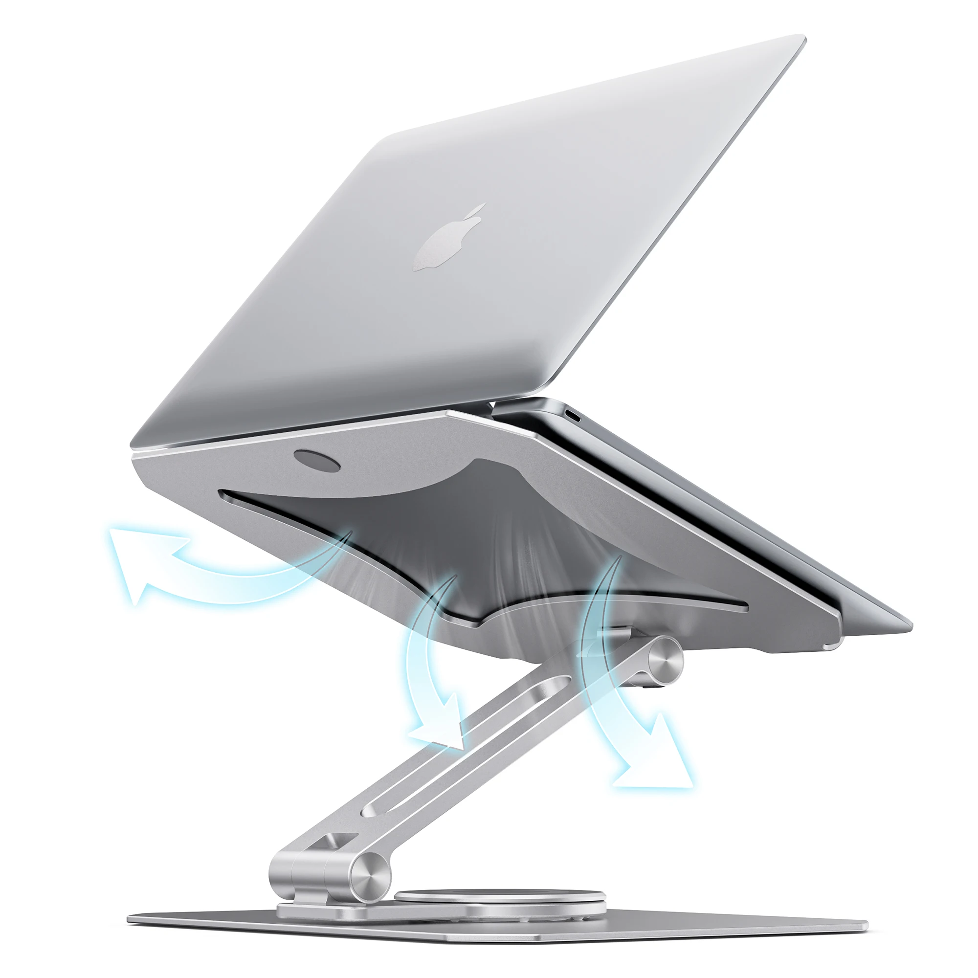 Boneruy Home Office Furniture Aluminum Alloy 360 degree Rotating Swivel Ergonomic Laptop Riser Stand