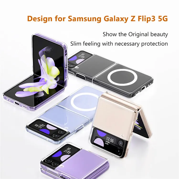 Trending-Hot-Products 2023 Transparent Magnetic Cell Phone Protective Case Cover For Samsung Galaxy Z Fold 5 4 3 Case 5G Magsafe
